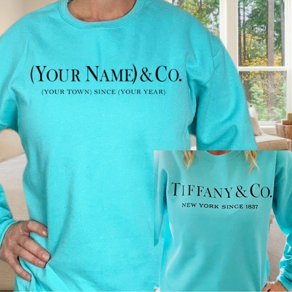 Personalized Tiffany designer women’s sweatshirt